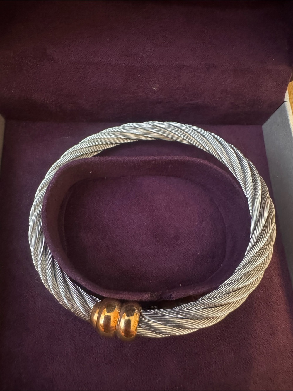 Charriol Women’s Silver Cable Bracelet with Rose Gold Accents - Brand New in Box - Picture 6 of 8